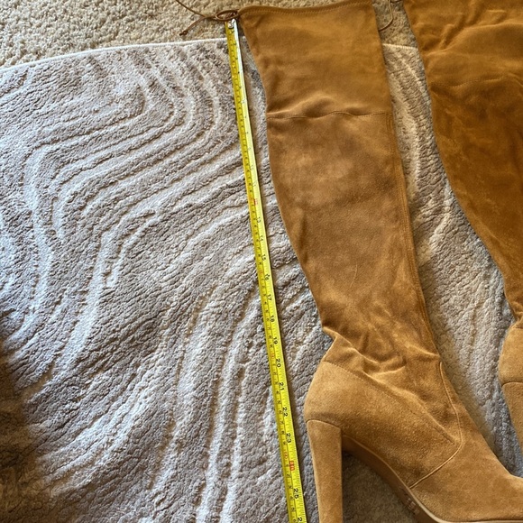 Stuart Weitzman Women’s Highland Suede Over the Knee Boots Fit 8.5 in Tan - Picture 13 of 13